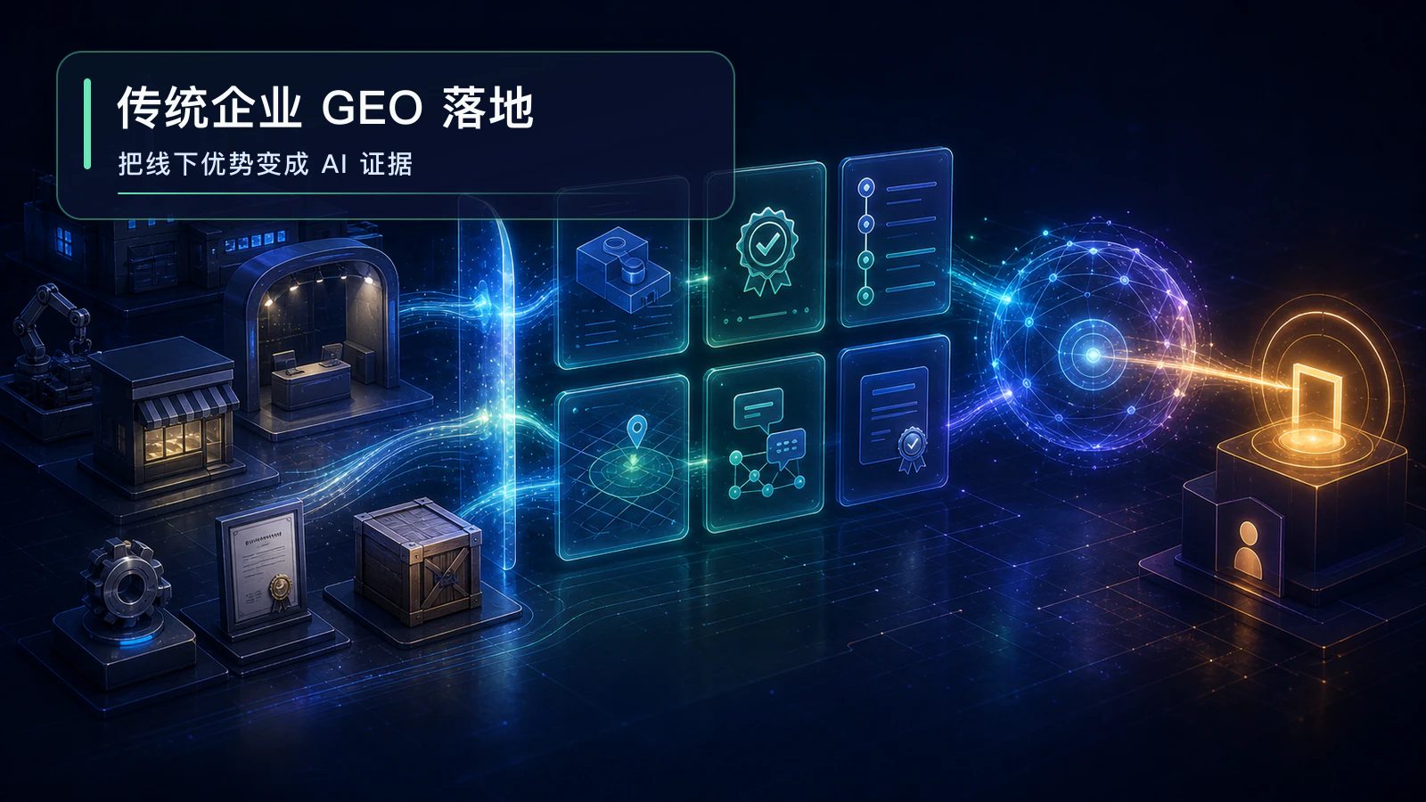 传统企业 GEO 落地:把线下优势变成 AI 证据封面
